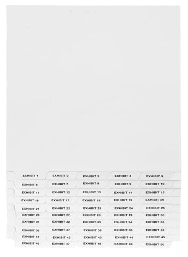 Exhibitindexes® Bottom Exhibit Dividers - Exhibit 1-50 - AVE Style Bold Tabs - Bottom Collated Exhibit Tabs - Made in The USA | Letter Size - Image 3