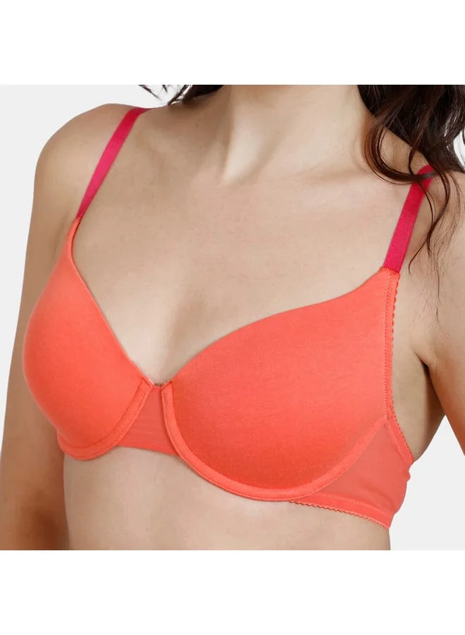zivame Zivame Solid Padded Wired Bra with Hook and Eye Closure