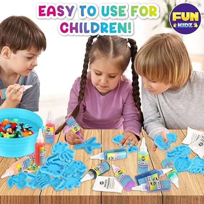 FUN KIDZ Summer Multiple Magic Aqua Elves Toy Kit for Kids, FunKidz Water Fairy Gel Kit Squishy Kit for Girls Activities for Boys Ages 3+ - Image 3
