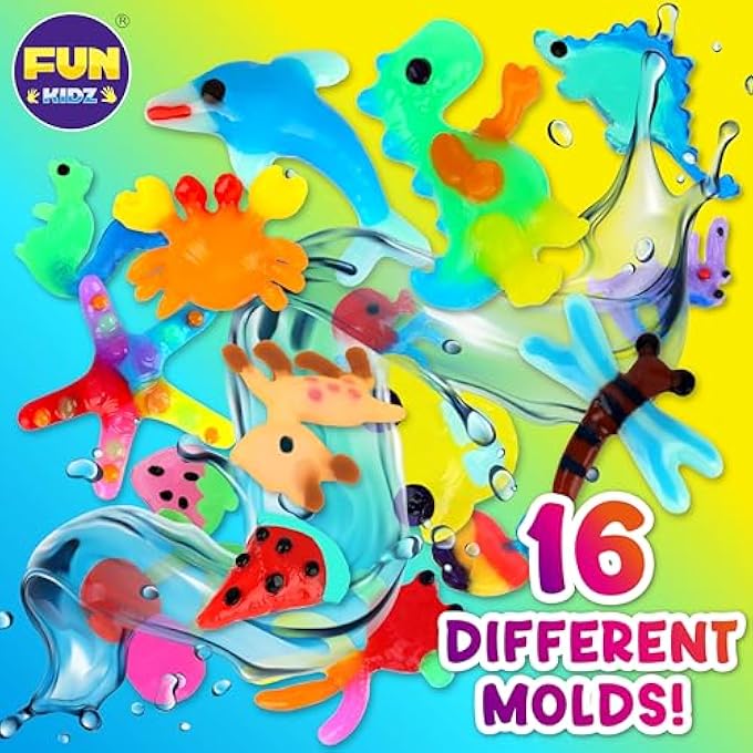 FUN KIDZ Summer Multiple Magic Aqua Elves Toy Kit for Kids, FunKidz Water Fairy Gel Kit Squishy Kit for Girls Activities for Boys Ages 3+ - Image 2