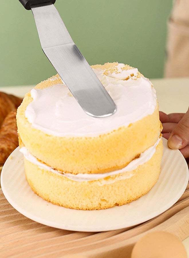 Morlife 3 pieces of stainless steel spatula, special for cream cake decoration and color matching  - Image 4