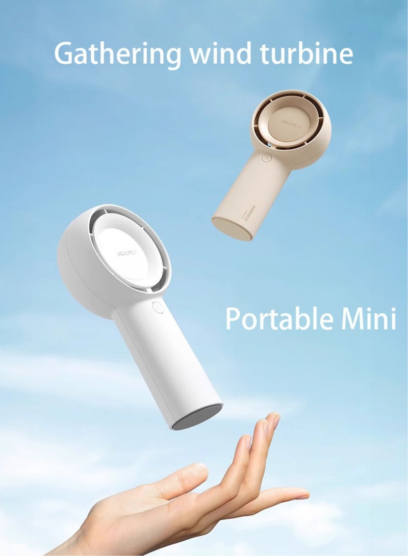 JISULIFE handheld turbo fan [16 hours maximum cooling time] Mini portable handheld fan,4000mAh USB rechargeable Mini fan,5 speeds,suitable for travel/home/office/shopping - Image 2