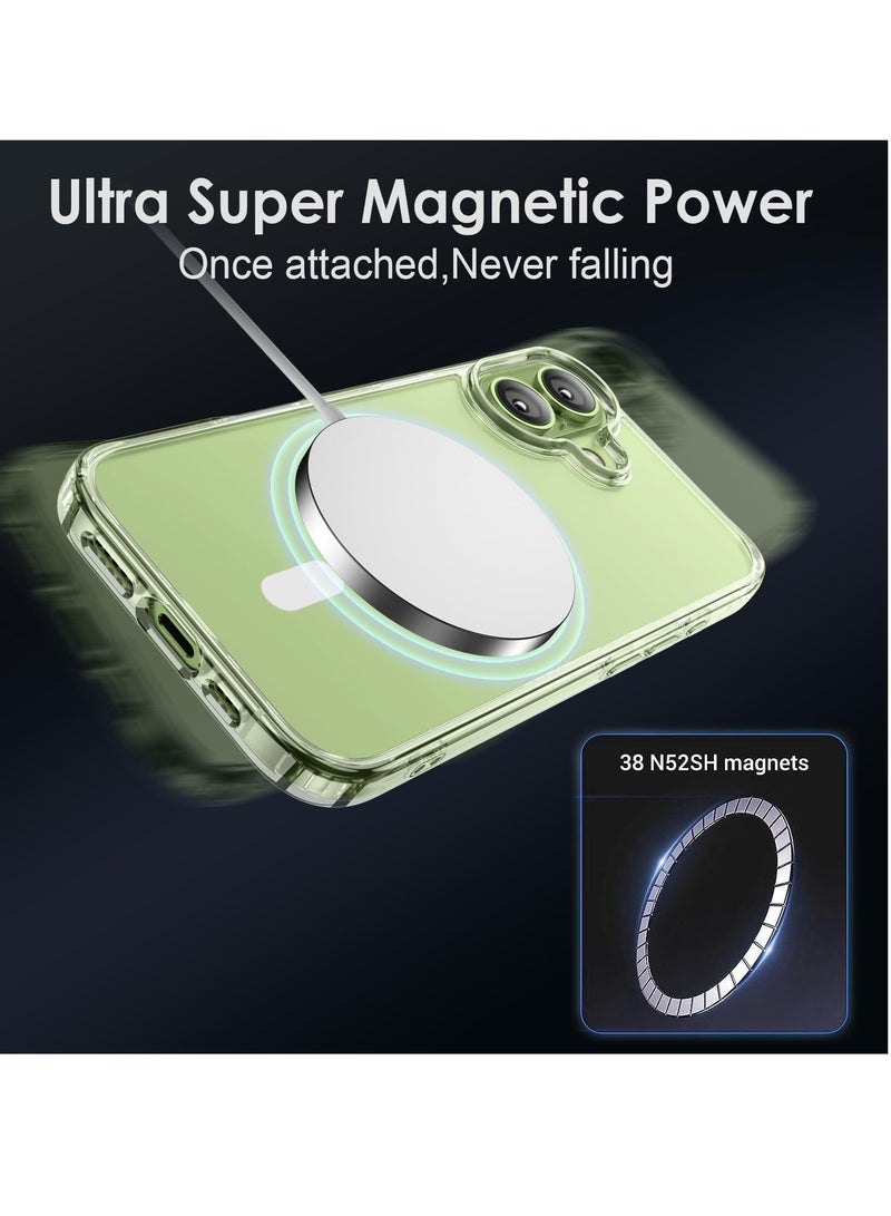 بورتوني حافظة لهاتف iPhone 17 Magsafe تدعم الشحن اللاسلكي غطاء مغناطيسي شفاف رفيع لهاتف iPhone 17 غطاء هاتف مقاوم للصدمات لهاتف iPhone 17 6.1 بوصة - Image 4