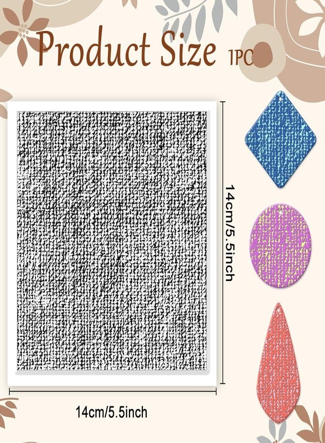CHGCRAFT Linen Cloth Texture Silicone Clay Texture Stamp Polymer Clay Texture Sheets Clay Modeling Pattern Pad Texture Sheets for Polymer Clay Making Earrings Jewelry - Image 2