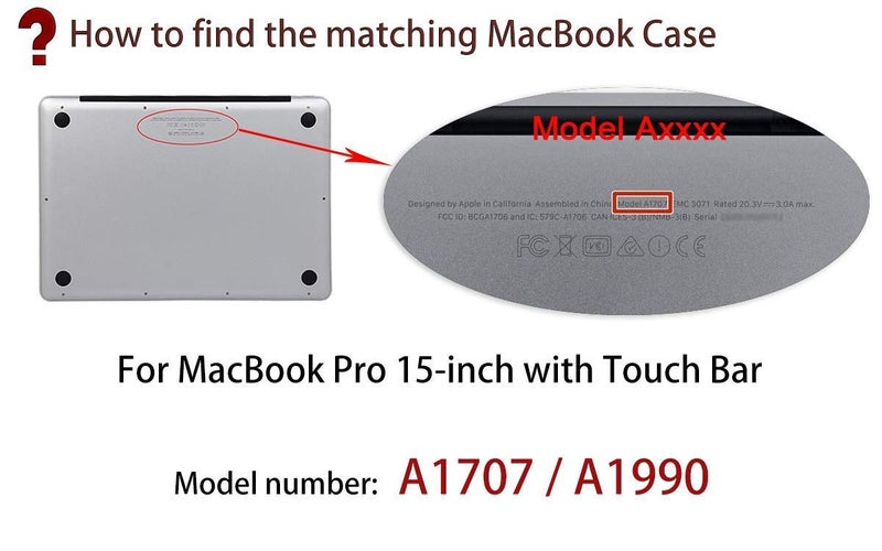 UESWILL Smooth Matte Hard Case Compatible with 2016-2019 Release MacBook Pro 15 inch with Touch Bar & USB-C, Model A1990 A1707, Gray - Image 2