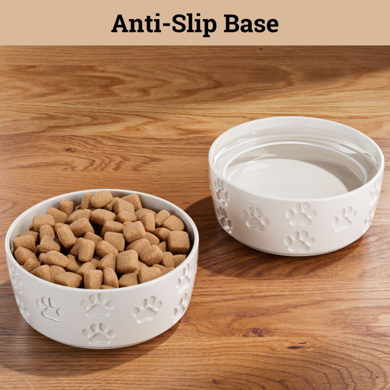 HB Design Co. Ceramic Dog Bowl Set of 2 with Anti-Skid Base - 5" Wide x 2" Tall Ceramic Dog Bowls for Small Dogs - 2 Cup Capacity Food and Water Bowls for Dogs - Rubber Bottom Pet Bowl Set of 2 for Small Pets - Image 4