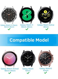 واي آند دي حزام ساعة Samsung Galaxy Watch 4 40 / 44mm و Classic 42 46mm 3 41mm 42mm لـ Active2 Active مع شريط معدني من الفولاذ المقاوم للصدأ 20mm  - Image 5