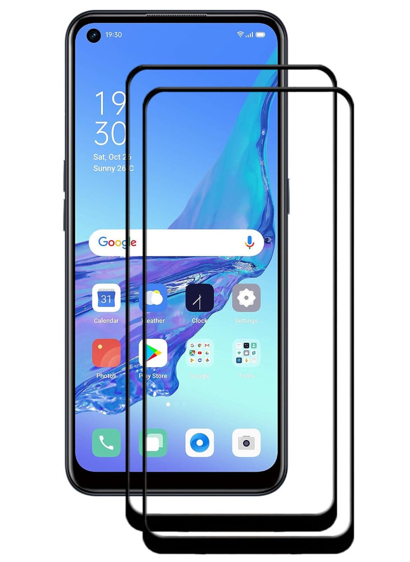 ACLIX 2 Pieces Antistatic ESD Dustproof Premium Quality High Definition Tempered Glass Screen Protector Designed For Oppo A53 - Image 1