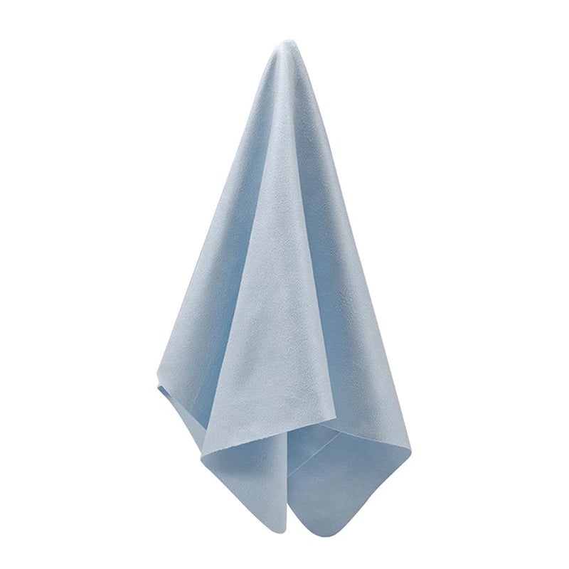 Blue Microfiber Cleaning Cloth For Glasses Screens Windows 40x40cm Large Size - Image 2