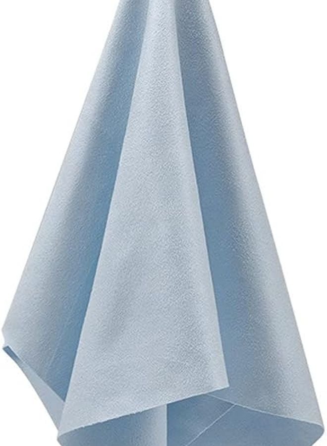 Blue Microfiber Cleaning Cloth For Glasses Screens Windows 40x40cm Large Size - Image 1
