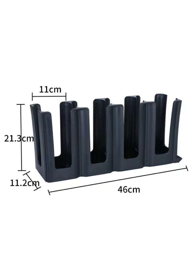 Cup Dispenser Plastic Cup Holder Coffee Cup Holder Cup Storage Organizer with 4 Compartment Paper Cup and Lid Holder，Paper Cup Holder for Countertop Bar, Beverage Cup, Kitchen, Breakroom Restaurant - Image 4
