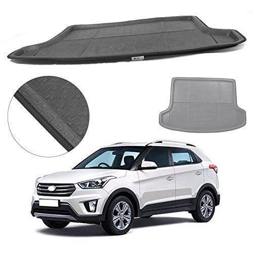 Mallofusa Cargo Liner Rear Cargo Tray Trunk Floor Mat Compatible for Hyundai Creta 2015 2016 2017 Black - Image 3