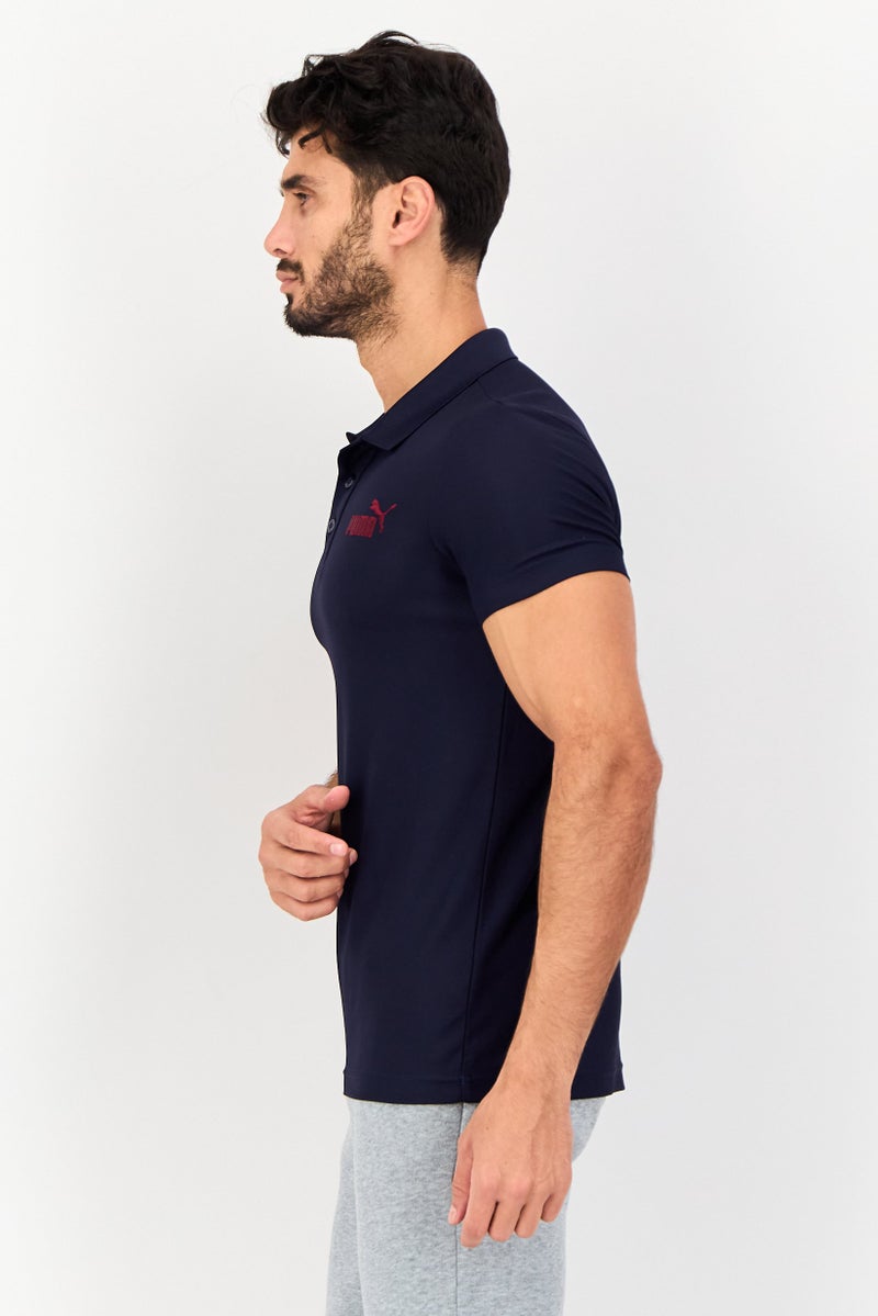 PUMA Men Slim Fit Short Sleeves Training Polo Shirt, Navy - Image 2