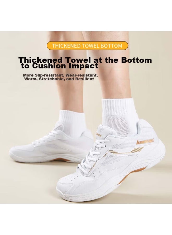 Kawasaki جوارب بادل للرجال، جوارب رياضية قصيرة بقاعدة تيري 6323 (3 أزواج)، بيضاء، مقاس واحد يناسب الجميع - Image 5