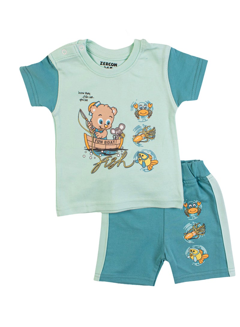 Zercon Summer Pajama Set for Newborn Babies 6303 - Image 1