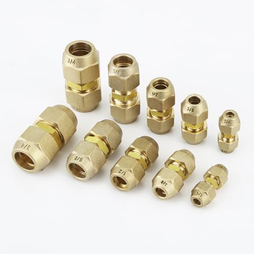 Timsec 2Packs AC Copper Pipe Extension Joint Connectors, 5/8-Inch Air Conditioning Pipe Coupling Adapters with Flare Nuts and Connectors, Free Welding, For Butt Copper Tube Diameter 5/8" (15.58mm) - Image 4