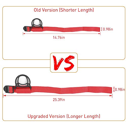 JeCar 2PCS Roll Bar Coat Hanger Clothes Hook for Jeep Wrangler CJ YJ TJ LJ JK JKU JL JLU JT Sports Sahara Freedom Rubicon & Unlimited X 2/4 Door (Red) - Image 2