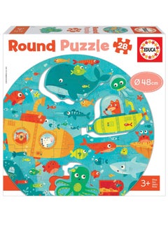EDUCA Educa 28 Under The Sea Round Puzzle  - Image 1