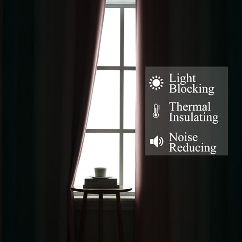 Estelar Textiler Pink and Teal Gradient Blackout Curtains for Bedroom, Thermal Insulated Ombre Drapes 84 Inches Long, Full Room Darkening Energy Saving Curtains for Living Room, 52Wx84L, 2 Panels - Image 3