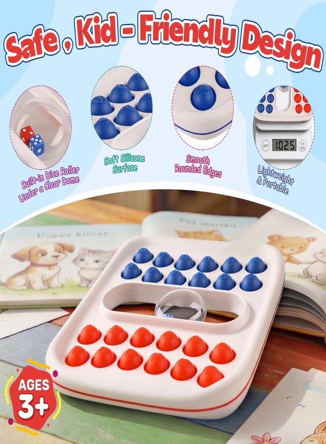 Kiditos Pop Math Game for Kids Ages 4–8, Fidget Math Board Game with Built-in Dice, Addition & Subtraction Learning Toy, Sensory STEM Toy for Classroom, Homeschool & Travel - Image 5