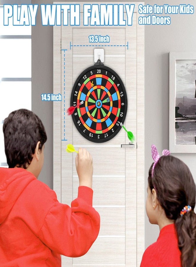 Biange Magnetic Dart Board w/ 12 Darts, Kids Dartboard Gifts, Safe Indoor Outdoor Games for Kids 8-12, Teen Gifts for 6 7 8 9 10 11 12 13 14 Year Old Boys Girls - Image 4