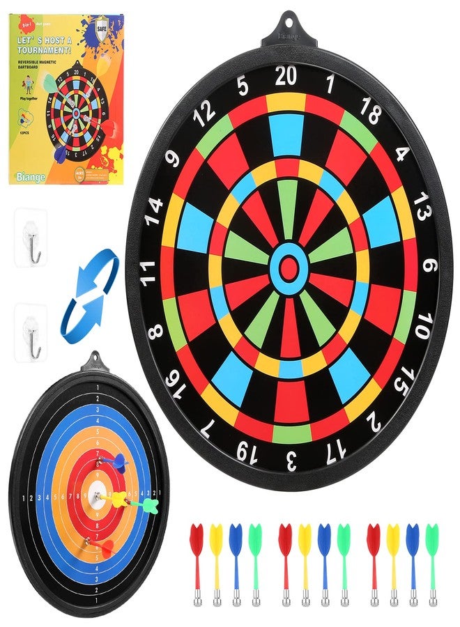 Biange Magnetic Dart Board w/ 12 Darts, Kids Dartboard Gifts, Safe Indoor Outdoor Games for Kids 8-12, Teen Gifts for 6 7 8 9 10 11 12 13 14 Year Old Boys Girls - Image 1
