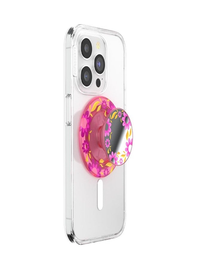 بوب سوكيتس قبضة هاتف PopSockets لـ MagSafe مع مسند، حامل مغناطيسي، جزء علوي قابل للتبديل، تثبيت آمن لحافظات iPhone MagSafe، قبضة الهاتف والجهاز اللوحي - وردي مريح - Image 1