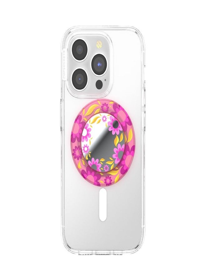 بوب سوكيتس قبضة هاتف PopSockets لـ MagSafe مع مسند، حامل مغناطيسي، جزء علوي قابل للتبديل، تثبيت آمن لحافظات iPhone MagSafe، قبضة الهاتف والجهاز اللوحي - وردي مريح - Image 3