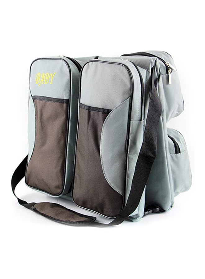 إيروريكس حقيبة حفاضات 3 في 1، سرير سفر، سجادة تغيير حفاضات خارجية، 4 جيوب، سرير سفر محمول - Image 1