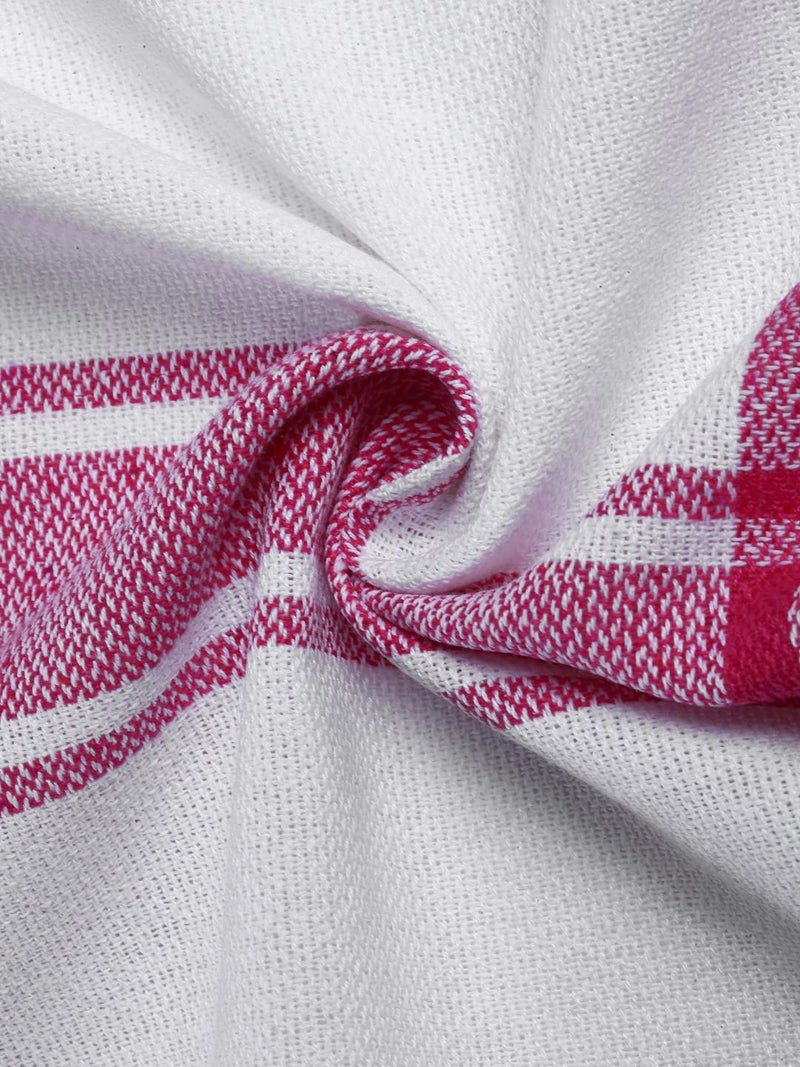 Arrabi Multi Stripes Handwoven Cotton Hand Towel (Set of 6) | ARHT-1015-1016-x6 - Image 5