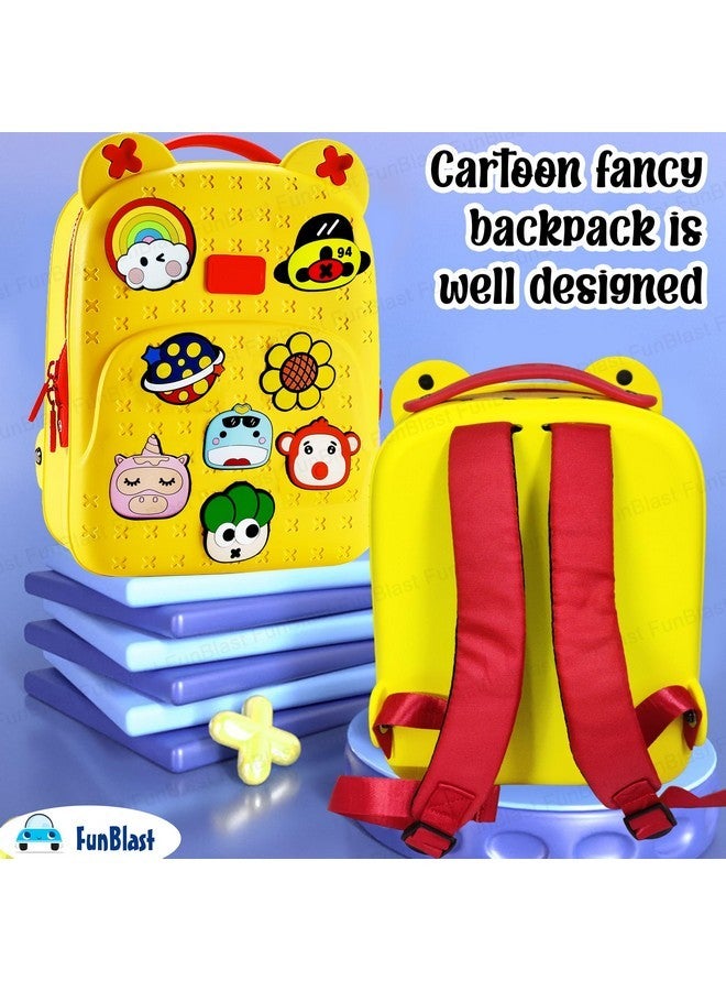 FunBlast Bagpack for Children - Bag for Pre-Schoolers Kids, Small Picnic Bag for Baby, Boys, Girls, Lightweight Miniature Bags for Kids, Boys, Girls (33.2 X 24.8 X 20 Cm) (Yellow) - Image 4