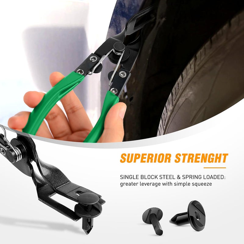 GOOACC Auto Trim Removal Tool Set 3Pcs No Scratch Pry Tool Kit with Storage Bag for Car Body Clips Door Panel Car Clips Dashboard Repair Green - Image 3