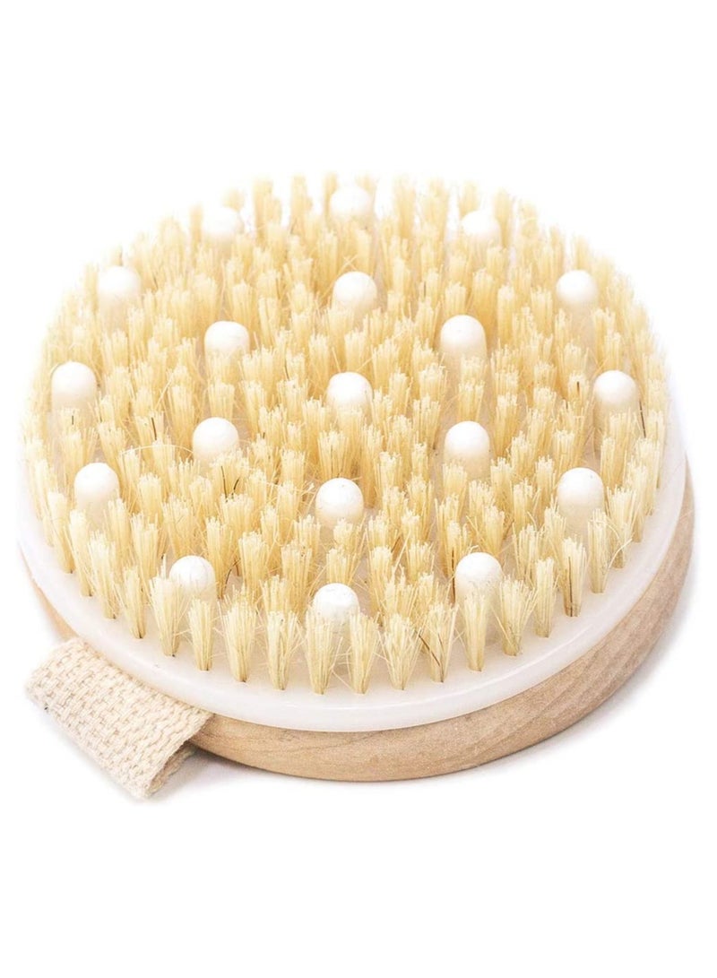 BLOOMING TIME Dry and Bath Body Brush, Reduce Cellulite, Dry Brush for Cellulite and Lymphatic Drainage, Exfoliating Brush with Soft Massage Nodules, Shower Brush Body Scrubber - Image 3