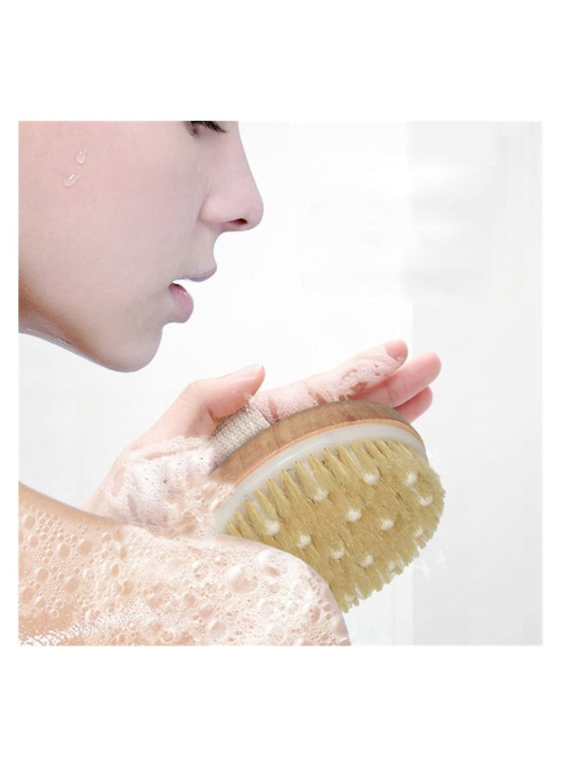 BLOOMING TIME Dry and Bath Body Brush, Reduce Cellulite, Dry Brush for Cellulite and Lymphatic Drainage, Exfoliating Brush with Soft Massage Nodules, Shower Brush Body Scrubber - Image 4