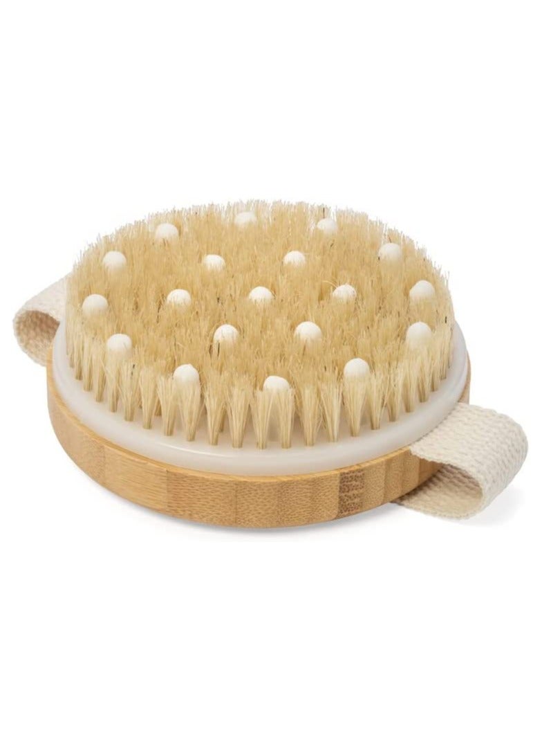 BLOOMING TIME Dry and Bath Body Brush, Reduce Cellulite, Dry Brush for Cellulite and Lymphatic Drainage, Exfoliating Brush with Soft Massage Nodules, Shower Brush Body Scrubber - Image 1