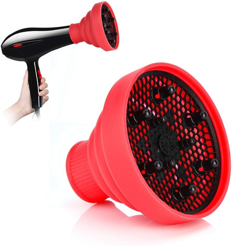 DOACT Hair Dryer Diffuser, Collapsible Silicone Hair Dryer Diffuser, Hair color care Silicone Folding Hairdryer Diffuser for Most Hair Dryer Blowers makeup styling - Image 1
