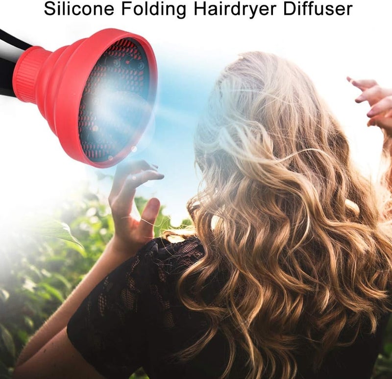 DOACT Hair Dryer Diffuser, Collapsible Silicone Hair Dryer Diffuser, Hair color care Silicone Folding Hairdryer Diffuser for Most Hair Dryer Blowers makeup styling - Image 3