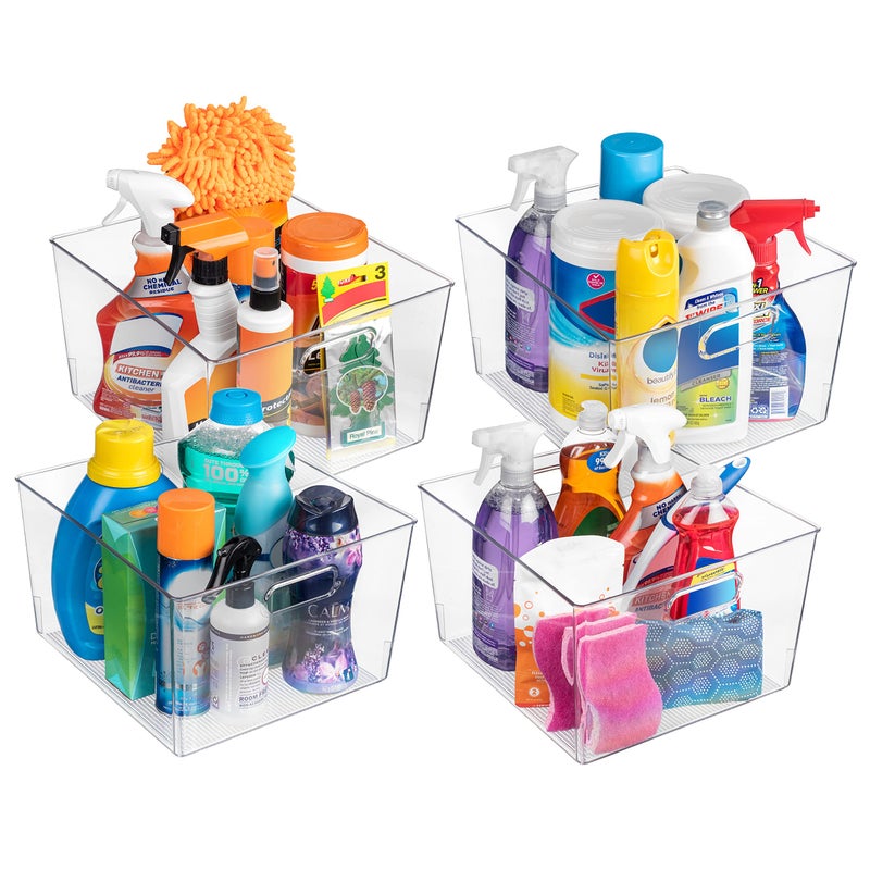 ClearSpace Clear Plastic Storage Bins â€“ XL 4 Pack Perfect for Kitchen,Fridge, Pantry Organization, Cabinet Organizers - Image 3