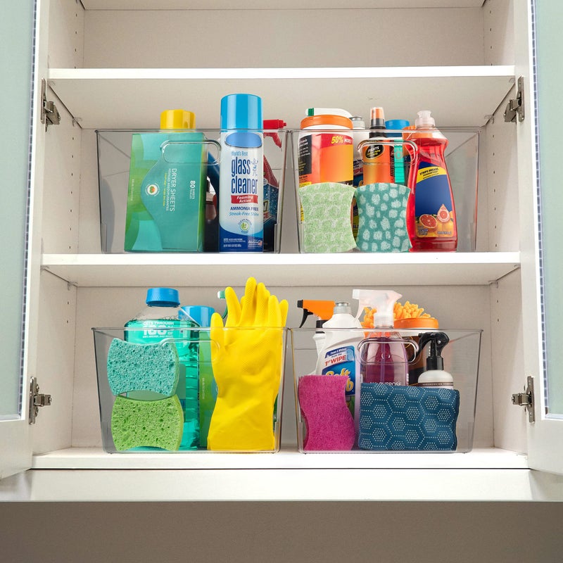 ClearSpace Clear Plastic Storage Bins â€“ XL 4 Pack Perfect for Kitchen,Fridge, Pantry Organization, Cabinet Organizers - Image 2