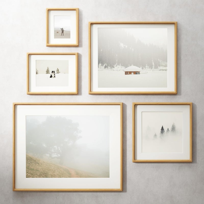 FLYJOE 11x14 Picture Frame, USA-Sourced Natural Beech Wood Photo Frame with Tempered Glass, Handcrafted Rounded Corner 11 x 14 Wooden Frame Matted to 8x10 Photos, Hanging Hooks Included - Image 2