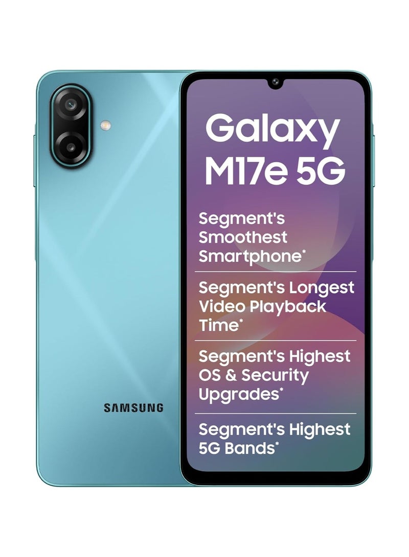 Samsung Galaxy M17e 5G Mobile (Blitz Blue, 6GB RAM, 128GB Storage) | Smoothest 120 Hz Refresh Rate| Monster 6000 mAh Battery | IP54 | 6 Gen OS Upgrades | AI | Gemini Live | Without Charger - Image 1