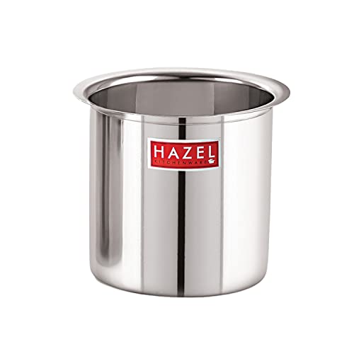 HAZEL Steel Milk Pot | Stainless Steel Milk Boiler Container | Milk Boiling Vessel Gunj for Kitchen, 6000 ML - Image 1