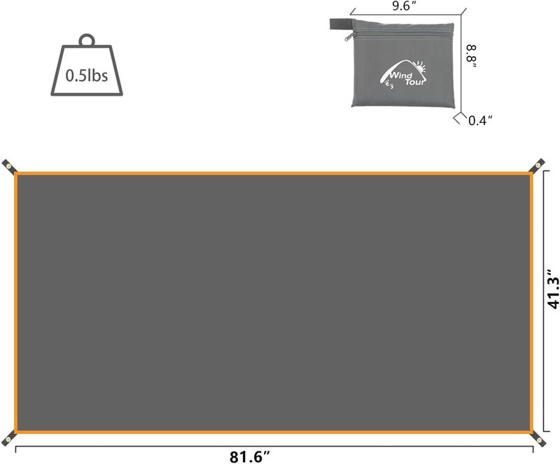 Wind Tour شادر خارجي محمول متعدد الوظائف للتخييم مع حقيبة حمل (41.3" × 83") - Image 2