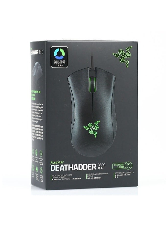 SCIENISH - SCIENISH Razer DeathAdder 3500DPI 3.5G Optical Sensor Gaming Mouse Black - Image 1