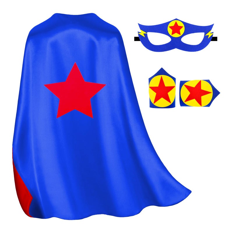 iROLEWIN KidsSuperheroCape and Mask for BoysGirls Super Hero Dressup Costumes as Children Birthday Party Gifts Favors - Image 2