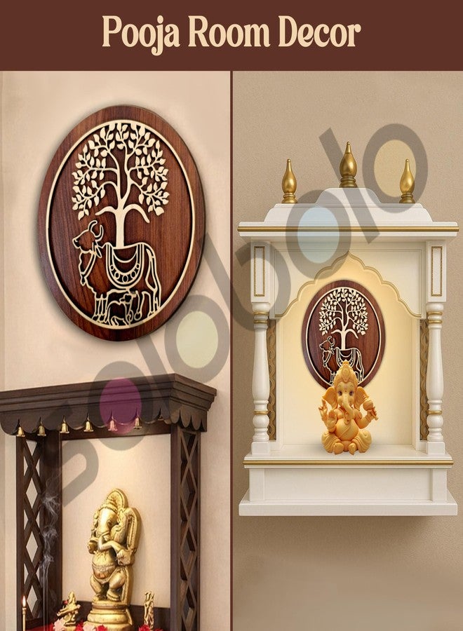 سولوبولو ديكور جداري روحاني من خشب MDF من SOLOBOLO | لوحة جدارية مطبوعة فاخرة للمنزل، والمعبد، وغرفة الصلاة، وغرفة المعيشة، وغرفة النوم، والمكتب، وركن التأمل (بقرة كامدهينو، 12 بوصة) - Image 3