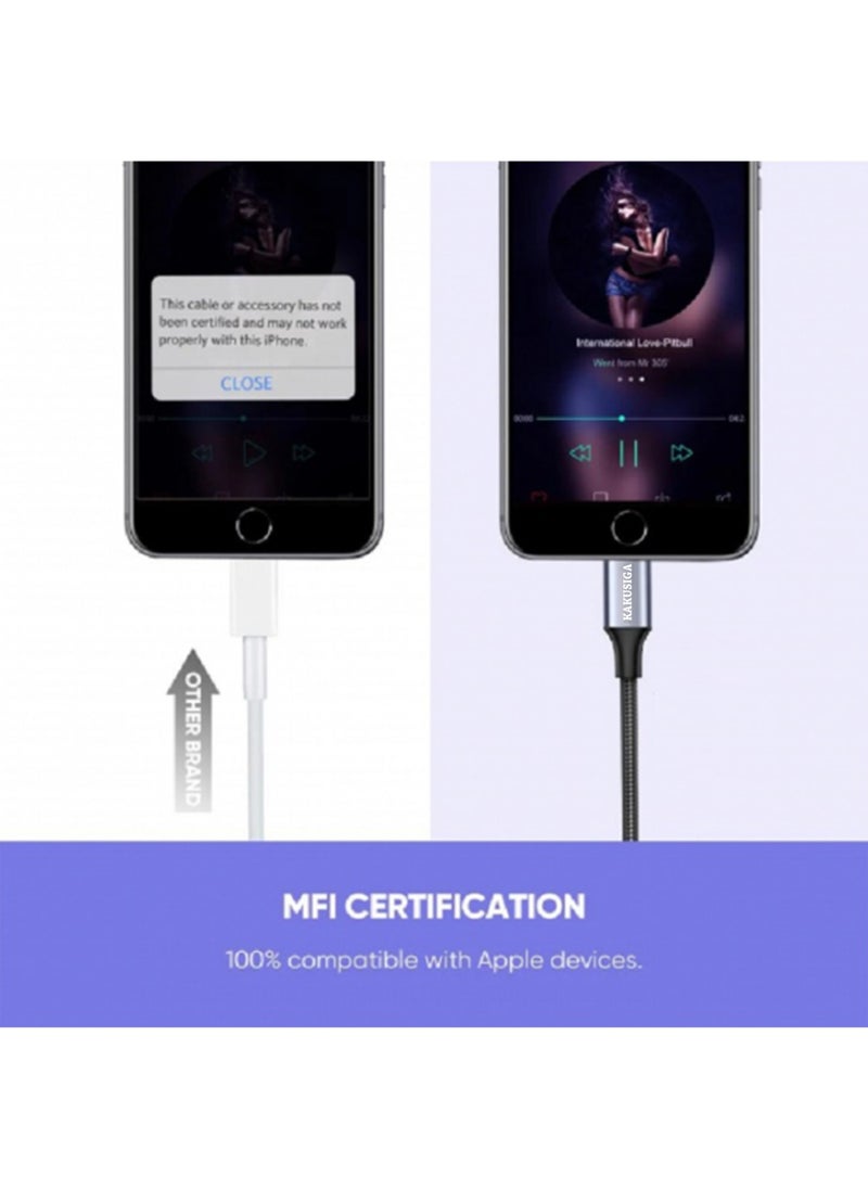 Lightning To 3.5 mm Headphone Converter Black
