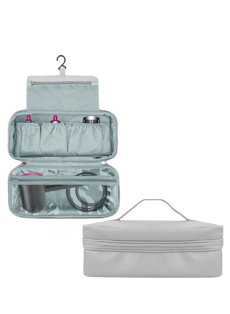 Excefore Travel Carry Case Compatible with Dyson Airwrap Styler, Portable Hanging Storage Case with Side Mesh Pockets, Hair Dryer Accessories Storage Bag - Image 1