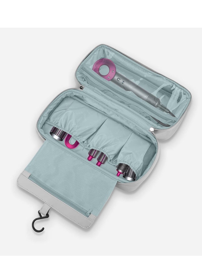 Excefore Travel Carry Case Compatible with Dyson Airwrap Styler, Portable Hanging Storage Case with Side Mesh Pockets, Hair Dryer Accessories Storage Bag - Image 3