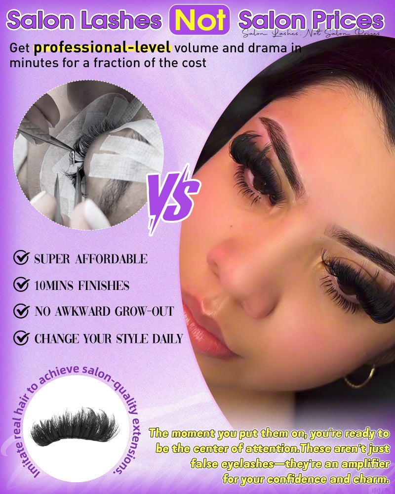 Boahankuke Fluffy Lash Clusters 260D+280D+300D Volume Eyelash Clusters Extensions D Curly Lashes Clusters 14-24MM Mink Cluster Lashes Spike Individual Lashes Full Lash Extension Mink Cluster Eyelash - Image 5